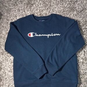 Kids Champion Navy Crewneck Sweater Size L Boys